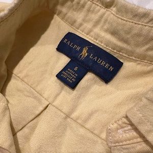 Boy yellow button down Oxford